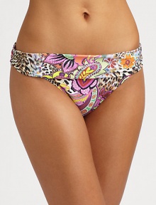 A whimsical animal print covers these sleek, stretch bottoms for a flattering fit. Moderate coverageFold-over waistFully lined82% polyamide/18% spandexHand washImported Please note: Bikini top is sold separately. A whimsical animal print covers these sleek, stretch bottoms for a flattering fit. Moderate coverageFold-over waistFully lined82% polyamide/18% spandexHand washImported Please note: Bikini top is sold separately.