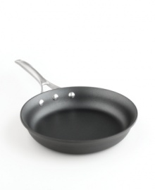 A pan with a purpose. This everyday fry pan from Calphalon features the exclusive Slide nonstick cooking surface, providing revolutionary release for flavorful eggs and other ingredients that glide effortlessly from pan to plate. Lifetime warranty. A pan with a purpose. This everyday fry pan from Calphalon features the exclusive Slide nonstick cooking surface, providing revolutionary release for flavorful eggs and other ingredients that glide effortlessly from pan to plate. Lifetime warranty.
