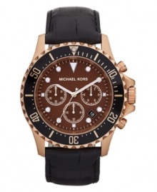 A handsome juxtaposition of color adds sophistication to this Everest watch from Michael Kors. A handsome juxtaposition of color adds sophistication to this Everest watch from Michael Kors.