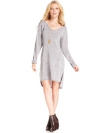 With sweatshirt styling, this RACHEL Rachel Roy dress is perfect for a model-off-duty look -- pair it with booties to keep the downtown edge!