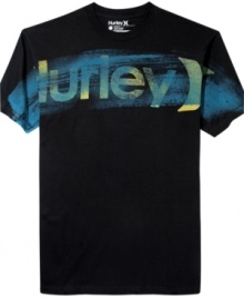 With a cool graphic print and a soft cotton feel, this Hurley tee is great for kicking it.