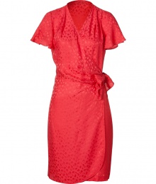 With 1970s-inspired details, this chic wrap dress from Paul & Joe adds on-trend style to your daytime look - Wrap front with side tie, V-neck, flutter sleeves, all-over bird print, rounded hem - Wear with platform heels and an oversized cardigan With 1970s-inspired details, this chic wrap dress from Paul & Joe adds on-trend style to your daytime look - Wrap front with side tie, V-neck, flutter sleeves, all-over bird print, rounded hem - Wear with platform heels and an oversized cardigan