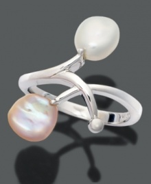 A lovely ring filled with natural beauty. Featuring Kieshi cultured freshwater pearls (7-8 mm) in sterling silver. Size 7. A lovely ring filled with natural beauty. Featuring Kieshi cultured freshwater pearls (7-8 mm) in sterling silver. Size 7.