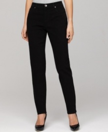 Style&co.'s ultra-affordable petite denim looks great in a relaxed, straight-leg silhouette. The black wash makes them even more flattering! Style&co.'s ultra-affordable petite denim looks great in a relaxed, straight-leg silhouette. The black wash makes them even more flattering!