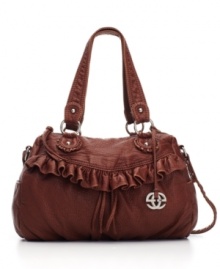 Flirt with country-chic style: super-girly ruffles adorn the Dusk Till Dawn shoulder bag, and dome studs add shine. Flirt with country-chic style: super-girly ruffles adorn the Dusk Till Dawn shoulder bag, and dome studs add shine.