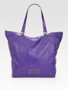 An incredibly roomy carryall, crafted from your favorite hue of sumptuous leather.Shoulder straps, 8½ dropTop zip closureOne inside open pocketFully lined16½W X 13½H X 4DImported An incredibly roomy carryall, crafted from your favorite hue of sumptuous leather.Shoulder straps, 8½ dropTop zip closureOne inside open pocketFully lined16½W X 13½H X 4DImported