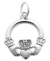 Celebrate your Irish heritage. Rembrandt's cut-out Claddagh charm is crafted from sterling silver and will make the perfect addition to your favorite charm bracelet or necklace. Approximate drop: 1 inch.