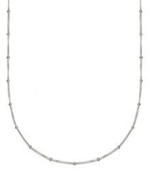 Add a touch of luxury with a simple chain. Giani Bernini's station bead necklace is crafted in sterling silver. Approximate length: 18 inches. Add a touch of luxury with a simple chain. Giani Bernini's station bead necklace is crafted in sterling silver. Approximate length: 18 inches.