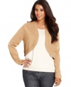 Layer your looks this season with NY Collection long sleeve plus size shrug-- it's a must-have!