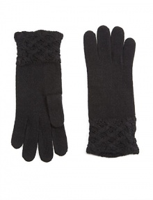 THE LOOKKnit construction with basket weave cuff detailTHE MATERIALCashmere/extrafine wool/silkCARE & ORIGINDry cleanImported THE LOOKKnit construction with basket weave cuff detailTHE MATERIALCashmere/extrafine wool/silkCARE & ORIGINDry cleanImported