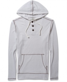 This combo henley and hoodie infuses your laid-back style with a can't miss look. This combo henley and hoodie infuses your laid-back style with a can't miss look.