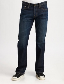 Pair this fan favorite silhouette with your best tee for instant weekend style.Five-pocket styleInseam, about 3298% cotton/2% polyurethaneMachine washMade in USA Pair this fan favorite silhouette with your best tee for instant weekend style.Five-pocket styleInseam, about 3298% cotton/2% polyurethaneMachine washMade in USA