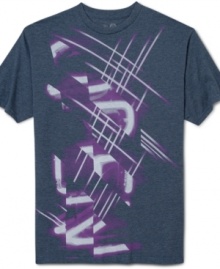 With a rad neon graphic, this t-shirt from American Rag is ready to light up your weekend look.