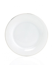 Simply elegant from Charter Club dinnerware. Dishes, like this Platinum Fine Line Round salad plate, are for everyday meals but have a banded edge that shines on formal tables. A flawless choice for every occasion. Simply elegant from Charter Club dinnerware. Dishes, like this Platinum Fine Line Round salad plate, are for everyday meals but have a banded edge that shines on formal tables. A flawless choice for every occasion.