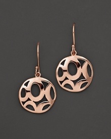 From the Rosé collection, small Carino circle drop earrings. Designed by Ippolita. From the Rosé collection, small Carino circle drop earrings. Designed by Ippolita.