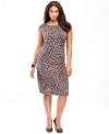 Subtly sexy but still totally chic -- INC's plus size printed dress features a unique print and a curve-loving shape.