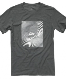It's all in the fine print. Get graphic with this t-shirt from Kenneth Cole New York. It's all in the fine print. Get graphic with this t-shirt from Kenneth Cole New York.