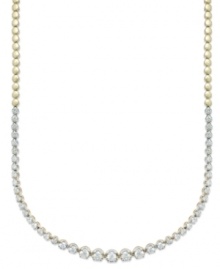 Up your glam factor. Yell'Ora's totally-chic necklace features graduated diamonds (2 ct. t.w.) set in a combination of pure gold, sterling silver and palladium. Approximate length: 17 inches. Up your glam factor. Yell'Ora's totally-chic necklace features graduated diamonds (2 ct. t.w.) set in a combination of pure gold, sterling silver and palladium. Approximate length: 17 inches.
