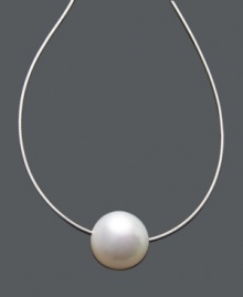 Make elegance the focal point of your style. This pretty pendant features a cultured South Sea pearl (13-14 mm) strung on a delicate 14k white gold chain. Approximate length: 16 inches. Approximate drop: 1/2 inch. Make elegance the focal point of your style. This pretty pendant features a cultured South Sea pearl (13-14 mm) strung on a delicate 14k white gold chain. Approximate length: 16 inches. Approximate drop: 1/2 inch.