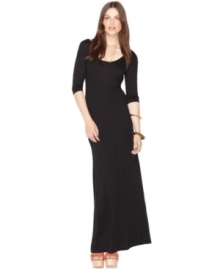 Show off your curves in this sleek maxi dress from Bar III. Whether paired with heels or flats, this chic dress is the perfect backdrop for your favorite accessories!