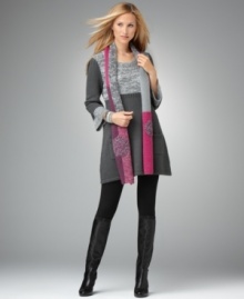 Style&co. puts a sophisticated spin on the colorblocking trend. Wear it with or without the matching scarf! (Clearance)