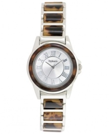 Tortoise detail adds instant fashion to this classic silver tone watch from Style&co.