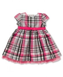 She'll be the prettiest one in pink at the next birthday bash in this pink and grey plaid dress by Carter's. She'll be the prettiest one in pink at the next birthday bash in this pink and grey plaid dress by Carter's.