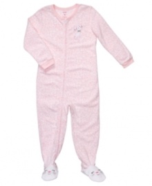 Snuggle up for any season. This Carter's sleeper will keep her warm and comfy all night. Snuggle up for any season. This Carter's sleeper will keep her warm and comfy all night.