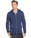 Solid non-baggy hoodie by Calvin Klein. Perfect to layer up with out the bulk.