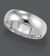 Smooth style for the sophisticated man. Triton men's ring features a polished dome band (7 mm) crafted in white tungsten carbide. Features a comfort fit and scratch-resistant surface. Sizes 8-15.
