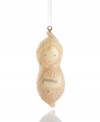 Your little peanut will adore this Midwest Christmas ornament. With a sparkly candy-like shell and corkscrew curl, it gets just about everyone to crack a smile.