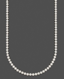 Polish up your style with fresh pearls. Belle de Mer necklace features A+ Akoya cultured pearls (6-6-1/2 mm) set in 14k gold. Approximate length: 24 inches. Polish up your style with fresh pearls. Belle de Mer necklace features A+ Akoya cultured pearls (6-6-1/2 mm) set in 14k gold. Approximate length: 24 inches.
