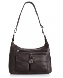 In ultrasoft glove leather, this elegant hobo bag by Giani Bernini dresses up any look. In ultrasoft glove leather, this elegant hobo bag by Giani Bernini dresses up any look.