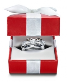 Get instant stackable style! Three chic rings have a stunning effect when worn alone or stacked on top of one another. Set in sterling silver, rings feature round-cut white diamonds (1/10 ct. t.w.) and black and champagne diamond accents. Sizes 6, 7, 8 and 9. Wrapped & ready to give in a red gift box; while supplies last. Get instant stackable style! Three chic rings have a stunning effect when worn alone or stacked on top of one another. Set in sterling silver, rings feature round-cut white diamonds (1/10 ct. t.w.) and black and champagne diamond accents. Sizes 6, 7, 8 and 9. Wrapped & ready to give in a red gift box; while supplies last.