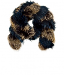 Opulent accessories are de rigueur this season, and Steffen Schrauts petrol raccoon scarf adds a lusciously luxe touch to any ensemble - Elegant and on trend in a silver and mustard stripe - Shorter stole cut drapes around the neck - The ideal addition to streamlined fall looks - Pair with everything from business suit and sheath dresses to cashmere pullovers and leather jackets Opulent accessories are de rigueur this season, and Steffen Schrauts petrol raccoon scarf adds a lusciously luxe touch to any ensemble - Elegant and on trend in a silver and mustard stripe - Shorter stole cut drapes around the neck - The ideal addition to streamlined fall looks - Pair with everything from business suit and sheath dresses to cashmere pullovers and leather jackets