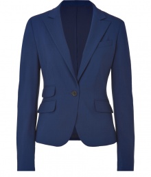 Add instant chic to your workweek look with this fitted blazer from Piazza Sempione - Notched lapels, single-button closure, long sleeves, flap pockets at waist, fitted silhouette - Pair with a blouse, matching straight leg pants, and classic pumps Add instant chic to your workweek look with this fitted blazer from Piazza Sempione - Notched lapels, single-button closure, long sleeves, flap pockets at waist, fitted silhouette - Pair with a blouse, matching straight leg pants, and classic pumps
