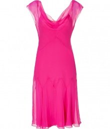 Infuse your cocktail-ready look with this figure-flattering silk dress from Alberta Ferretti - Draped cowl neckline, cap sleeves, sheer overlay and solid underlay, bias-cut fitted silhouette - Wear with sky-high platforms, a slim trench, and a studded clutch bag Infuse your cocktail-ready look with this figure-flattering silk dress from Alberta Ferretti - Draped cowl neckline, cap sleeves, sheer overlay and solid underlay, bias-cut fitted silhouette - Wear with sky-high platforms, a slim trench, and a studded clutch bag