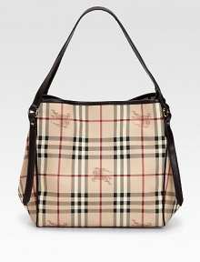 Traditional checks with a simple silhouette, expertly crafted in a durable PVC/cotton blend with extended leather shoulder straps.Shoulder straps, 7 drop Magnetic snap closure Inside removable zip pouch, 9½W X 6H X ¼D Cotton lining PVC/Cotton 10½W X 10H X 6D Made in Italy Traditional checks with a simple silhouette, expertly crafted in a durable PVC/cotton blend with extended leather shoulder straps.Shoulder straps, 7 drop Magnetic snap closure Inside removable zip pouch, 9½W X 6H X ¼D Cotton lining PVC/Cotton 10½W X 10H X 6D Made in Italy