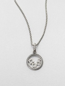 From the Tapestry Collection. A dazzling diamond accented design in sleek sterling silver. Sterling silverDiamonds, .11 tcwSize, about 1Hinged baleImported Please note: Chain sold separately. From the Tapestry Collection. A dazzling diamond accented design in sleek sterling silver. Sterling silverDiamonds, .11 tcwSize, about 1Hinged baleImported Please note: Chain sold separately.