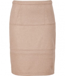 The perfect work separate for dressing up or down, Steffen Schrauts soft nougat skirt is a must for polished business looks - Hidden side zip, kick pleat - Tailored fit - Team with cashmere pullovers and flawless pumps The perfect work separate for dressing up or down, Steffen Schrauts soft nougat skirt is a must for polished business looks - Hidden side zip, kick pleat - Tailored fit - Team with cashmere pullovers and flawless pumps