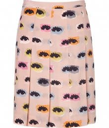 Take a sartorial stance on style in Moschino C&Cs eye printed silk skirt, a flirty separate perfect for putting a fun spin on your lady-chic looks - Fitted waist, hidden side zip, slit side - Softly draped silhouette - Wear with cashmere pullovers, heels and statement handbags Take a sartorial stance on style in Moschino C&Cs eye printed silk skirt, a flirty separate perfect for putting a fun spin on your lady-chic looks - Fitted waist, hidden side zip, slit side - Softly draped silhouette - Wear with cashmere pullovers, heels and statement handbags