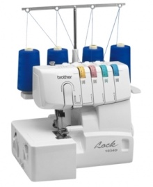 Put the perfect finishing stitch on alterations and homemade crafts with Brother's full-featured serger. With easy lay-in threading, an exclusive F.A.S.T. lower looper threading system and instant rolled hem, you'll always be happy with your handiwork. 25-year limited warranty. Model 1034D. Put the perfect finishing stitch on alterations and homemade crafts with Brother's full-featured serger. With easy lay-in threading, an exclusive F.A.S.T. lower looper threading system and instant rolled hem, you'll always be happy with your handiwork. 25-year limited warranty. Model 1034D.