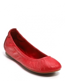 Flexible in every sense of the word, Tory Burch's leather flats are both chicly comfortable and wildly versatile.