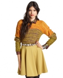 Perfect for a flirty fall look, this Bar III circle skirt adds instant femininity to your look! Perfect for a flirty fall look, this Bar III circle skirt adds instant femininity to your look!