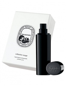 Your favorite eau de toilette goes everywhere you go in its simple, oval-shaped, black bakelite spray. The top of the cap is subtle engraved with the Dipytque Paris signature. The sunkissed fig tree scent of greek summers. Comes in a boxed set ready to use with three refills, 0.4 oz. each. Your favorite eau de toilette goes everywhere you go in its simple, oval-shaped, black bakelite spray. The top of the cap is subtle engraved with the Dipytque Paris signature. The sunkissed fig tree scent of greek summers. Comes in a boxed set ready to use with three refills, 0.4 oz. each.