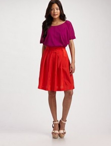 Make a bold statement in this glossy stretch silk crepe de chine creation with matching belt. Button closure Belt loops Matching belt Button down front Pleated detail Fully lined 92% silk/8% elastane About 22 from natural waist Dry clean Imported Make a bold statement in this glossy stretch silk crepe de chine creation with matching belt. Button closure Belt loops Matching belt Button down front Pleated detail Fully lined 92% silk/8% elastane About 22 from natural waist Dry clean Imported