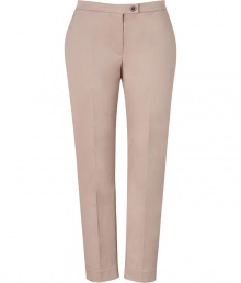 A chic workweek essential with an impeccable cut, Brunello Cucinellis tailored trousers bring elegance to any outfit - Buttoned side and back slit pockets, zip fly, button closure - Straight slim leg, tailored fit - Wear with a silk top and sleek heels