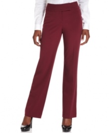 Style&co.'s trousers are the perfect addition to your Monday-through-Friday wardrobe--easily pair with a tucked button-up shirt or silky blouse!