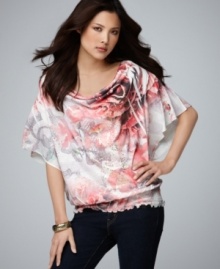 A rose is a rose...unless it's on Style&co.'s flirty top! Pair it with jeans and heels for an easy night out look! A rose is a rose...unless it's on Style&co.'s flirty top! Pair it with jeans and heels for an easy night out look!