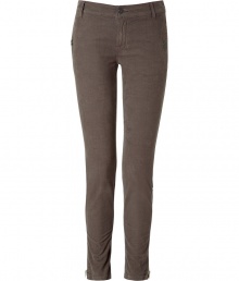 Edgy taupe pants with flap pockets and zips - Make a stylish statement in these edgy taupe pants - Figure-hugging stretch cotton pants with flap front and back pocket and ankle zipper details - Wear with a sheer blouse, leather jacket, and platforms for a day-to-night look - Style with a cashmere pullover, wedges, and an A-line wool coat Edgy taupe pants with flap pockets and zips - Make a stylish statement in these edgy taupe pants - Figure-hugging stretch cotton pants with flap front and back pocket and ankle zipper details - Wear with a sheer blouse, leather jacket, and platforms for a day-to-night look - Style with a cashmere pullover, wedges, and an A-line wool coat